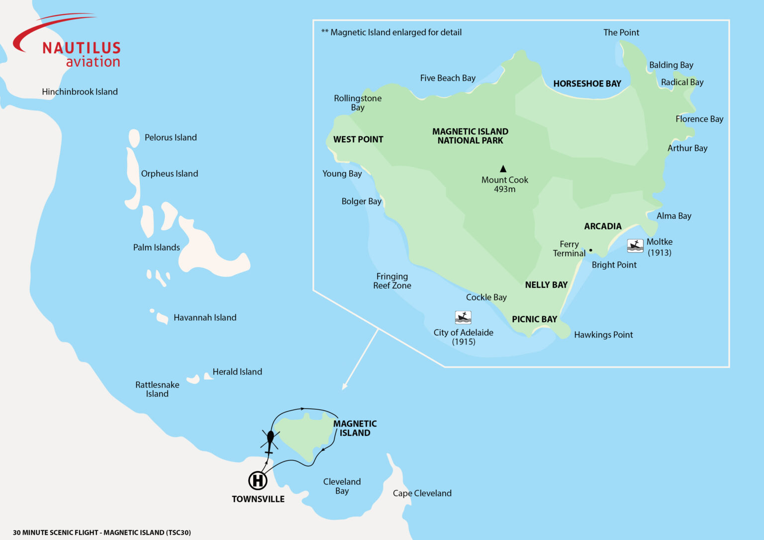 30 Minute Scenic Helicopter Flight Magnetic Island - Nautilus Aviation